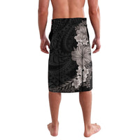 Hawaiian Plumeria and Hibiscus Lavalava Grayscale Mode LT03 - Polynesian Pride