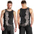 Hawaiian Plumeria and Hibiscus Men Tank Top Grayscale Mode