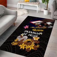 American Samoa Fue and Kava Bowl Area Rug Plumeria and Polynesian Pattern LT03 - Polynesian Pride