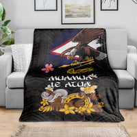 American Samoa Fue and Kava Bowl Blanket Plumeria and Polynesian Pattern LT03 - Polynesian Pride
