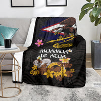 American Samoa Fue and Kava Bowl Blanket Plumeria and Polynesian Pattern LT03 - Polynesian Pride
