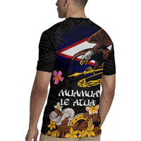 American Samoa Fue and Kava Bowl Rugby Jersey Plumeria and Polynesian Pattern LT03 - Polynesian Pride