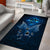 New Zealand Matariki Area Rug Maori Pattern and Kiwi Bird Haka Dance Sky Night