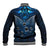 New Zealand Matariki Baseball Jacket Maori Pattern and Kiwi Bird Haka Dance Sky Night