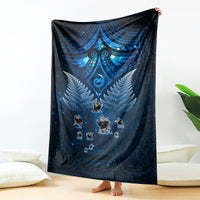 New Zealand Matariki Blanket Maori Pattern and Kiwi Bird Haka Dance Sky Night LT03 - Polynesian Pride