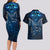 New Zealand Matariki Couples Matching Long Sleeve Bodycon Dress and Hawaiian Shirt Maori Pattern and Kiwi Bird Haka Dance Sky Night