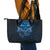 New Zealand Matariki Leather Tote Bag Maori Pattern and Kiwi Bird Haka Dance Sky Night