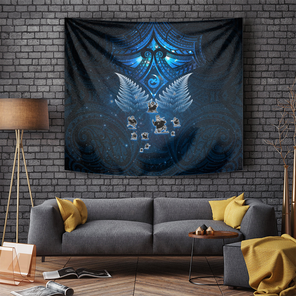 New Zealand Matariki Tapestry Maori Pattern and Kiwi Bird Haka Dance Sky Night LT03 - Polynesian Pride
