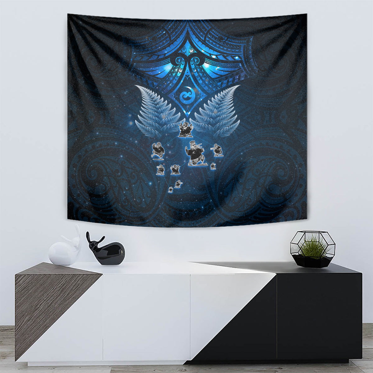 New Zealand Matariki Tapestry Maori Pattern and Kiwi Bird Haka Dance Sky Night LT03 - Polynesian Pride