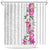 Hawaii Tropical Leaves and Flowers Shower Curtain Tribal Polynesian Pattern White Style