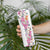 Hawaii Tropical Leaves and Flowers Skinny Tumbler Tribal Polynesian Pattern White Style