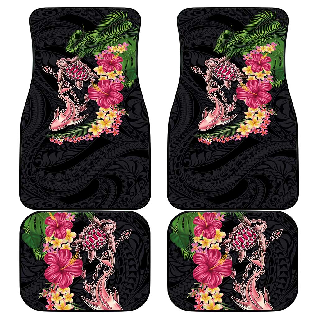 Hawaiian Tropical Plants Turtle and Shark Car Mats Polynesian Art Tattoo LT03 - Polynesian Pride