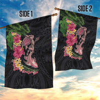 Hawaiian Tropical Plants Turtle and Shark Garden Flag Polynesian Art Tattoo LT03 - Polynesian Pride