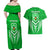 Kimbe Cutters Rugby Couples Matching Off Shoulder Maxi Dress and Hawaiian Shirt Papua New Guinea Polynesian Tattoo Green Version LT03 - Polynesian Pride