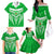 Kimbe Cutters Rugby Family Matching Off Shoulder Long Sleeve Dress and Hawaiian Shirt Papua New Guinea Polynesian Tattoo Green Version LT03 - Polynesian Pride