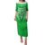 Kimbe Cutters Rugby Puletasi Papua New Guinea Polynesian Tattoo Green Version LT03 Long Dress Green - Polynesian Pride