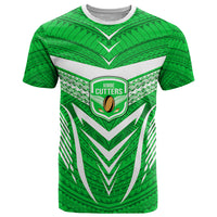 Kimbe Cutters Rugby T Shirt Papua New Guinea Polynesian Tattoo Green Version LT03 Green - Polynesian Pride