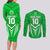 Custom Kimbe Cutters Rugby Couples Matching Long Sleeve Bodycon Dress and Long Sleeve Button Shirts Papua New Guinea Polynesian Tattoo Green Version LT03 - Polynesian Pride