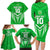 Custom Kimbe Cutters Rugby Family Matching Long Sleeve Bodycon Dress and Hawaiian Shirt Papua New Guinea Polynesian Tattoo Green Version LT03 - Polynesian Pride