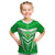 Custom Kimbe Cutters Rugby Kid T Shirt Papua New Guinea Polynesian Tattoo Green Version LT03 Green - Polynesian Pride