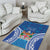 Fiji Day Area Rug Fijian Masi Tribal Hibiscus Tattoo and Tapa Pattern