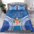 Fiji Day Bedding Set Fijian Masi Tribal Hibiscus Tattoo and Tapa Pattern