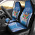 Fiji Day Car Seat Cover Fijian Masi Tribal Hibiscus Tattoo and Tapa Pattern