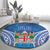 Fiji Day Round Carpet Fijian Masi Tribal Hibiscus Tattoo and Tapa Pattern