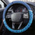 Fiji Day Steering Wheel Cover Fijian Masi Tribal Hibiscus Tattoo and Tapa Pattern