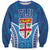 Fiji Day Sweatshirt Fijian Masi Tribal Hibiscus Tattoo and Tapa Pattern