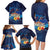 Polynesian Scuba Diving Family Matching Long Sleeve Bodycon Dress and Hawaiian Shirt Honu with Hibiscus and Plumeria Flower and Tapa Tribal Pattern