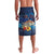 Polynesian Scuba Diving Lavalava Honu with Hibiscus and Plumeria Flower and Tapa Tribal Pattern