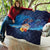 Polynesian Scuba Diving Quilt Honu with Hibiscus and Plumeria Flower and Tapa Tribal Pattern