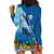 Polynesian Scuba Diving Hoodie Dress Beauty Corals with Underwater and Polynesian Pattern