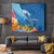 Polynesian Scuba Diving Tapestry Beauty Corals with Underwater and Polynesian Pattern