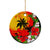 Hawaii Maui Island Ceramic Ornament Maui Map With Tropical Forest Sunset Vibe LT03 - Polynesian Pride