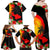 Hawaii Maui Island Family Matching Off Shoulder Maxi Dress and Hawaiian Shirt Maui Map With Tropical Forest Sunset Vibe LT03 - Polynesian Pride