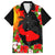 Hawaii Maui Island Family Matching Off Shoulder Short Dress and Hawaiian Shirt Maui Map With Tropical Forest Sunset Vibe LT03 Dad's Shirt - Short Sleeve Black - Polynesian Pride