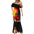 Hawaii Maui Island Mermaid Dress Maui Map With Tropical Forest Sunset Vibe LT03 - Polynesian Pride