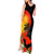 Hawaii Maui Island Tank Maxi Dress Maui Map With Tropical Forest Sunset Vibe LT03 - Polynesian Pride