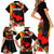 Custom Hawaii Maui Island Family Matching Short Sleeve Bodycon Dress and Hawaiian Shirt Maui Map With Tropical Forest Sunset Vibe LT03 - Polynesian Pride