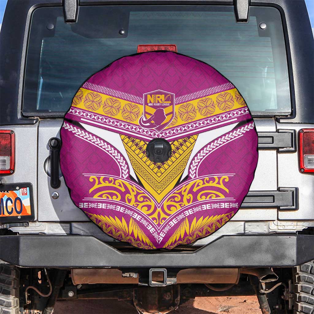Rugby Niue Spare Tire Cover Hiapo Tribal Heritage Tattoos Pink Color LT03 Pink - Polynesian Pride