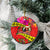 Hawaii Christmas Ceramic Ornament Hula Girl Hibiscus With Hawaiian Style Tribal Fabric Patchwork LT03 - Polynesian Pride