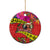 Hawaii Christmas Ceramic Ornament Hula Girl Hibiscus With Hawaiian Style Tribal Fabric Patchwork LT03 - Polynesian Pride