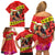 Hawaii Christmas Family Matching Off Shoulder Short Dress and Hawaiian Shirt Hula Girl Hibiscus With Hawaiian Style Tribal Fabric Patchwork LT03 - Polynesian Pride