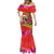 Hawaii Christmas Mermaid Dress Hula Girl Hibiscus With Hawaiian Style Tribal Fabric Patchwork LT03 - Polynesian Pride