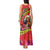 Hawaii Christmas Tank Maxi Dress Hula Girl Hibiscus With Hawaiian Style Tribal Fabric Patchwork LT03 - Polynesian Pride