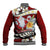 Tahiti Christmas Baseball Jacket Tiare Flowers and Pomarea Nigra with Polynesian Pattern LT03 - Polynesian Pride