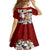 Tahiti Christmas Family Matching Off Shoulder Short Dress and Hawaiian Shirt Tiare Flowers and Pomarea Nigra with Polynesian Pattern LT03 - Polynesian Pride