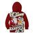 Tahiti Christmas Kid Hoodie Tiare Flowers and Pomarea Nigra with Polynesian Pattern LT03 - Polynesian Pride